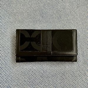 Coach long black wallet